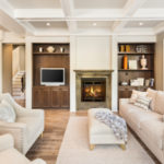Living room fireplace