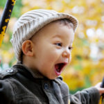 Excited toddler
