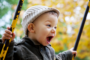 Excited toddler
