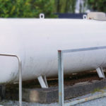 Large propane tank