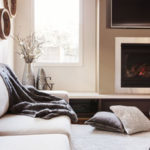 Living room fireplace