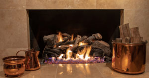 gas log fireplace
